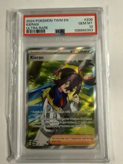 Twilight Masquerade 206 Kieran Ultra Rare Card PSA 10 - Image 1