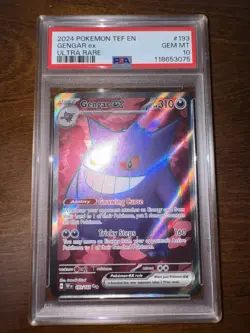 Gengar Ex 193/162 PSA 10 GEM MINT Holo Sv05 Temporal Forces Pokemon Card 2024 - Image 1