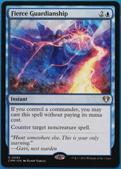 Fierce Guardianship Commander Masters NM Blue Rare CARD (499149) ABUGames - Image 1