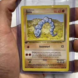 Pokemon Card - Onix German 1st Edition Base Set 56/102 Common Vintage Vtg LP TCG - Image 1