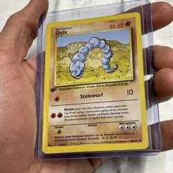 Pokemon Card - Onix German 1st Edition Base Set 56/102 Common Vintage Vtg LP TCG - Image 2