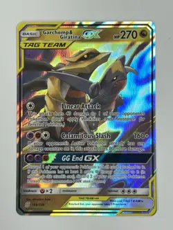 Garchomp & Giratina GX 146/236 Sm-Unified Minds Holo Pokemon Card Mint/near mint - Image 1