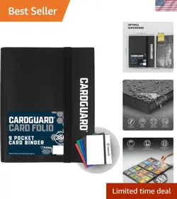 Durable Black Trading Card Album: Side-Loading 9 Pocket, Collect and Organize - Image 1