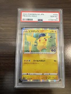 2022 Pikachu Holo 028/071 R Pokemon GO s10b Pokemon Card Japan 2022 PSA 10 - Image 1