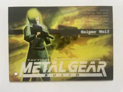080 Sniper Wolf Metal Gear Solid Trading card Plastic Back serial KONAMI Japan - Image 1
