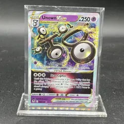 Unown VSTAR 066/195 - Ultra Rare Holo - Silver Tempest Pokemon Card MINT - Image 1