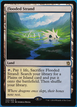 Flooded Strand Khans of Tarkir NM Land Rare MAGIC MTG CARD (ID# 499159) ABUGames - Image 1