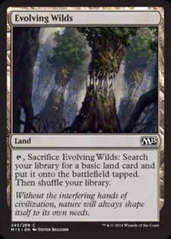 Evolving Wilds -Foil Light Play MTG Magic 2015 Core Set - Image 1