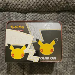 Pokemon 25th Anniversary Celebrations Treasure Chest Lunchbox Tin Factory SEALED - Image 3