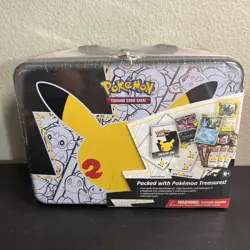 Pokemon 25th Anniversary Celebrations Treasure Chest Lunchbox Tin Factory SEALED - Image 1