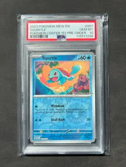 Pokemon TCG: Squirtle 151 Pokemon Center Promo #007/165 / GEM MINT PSA 10 - Image 1