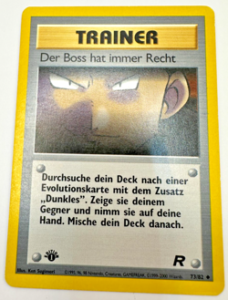 Pokemon Karte TCG Der Boss hat... 74/82 1.Team Rocket Holo Vintage Deutsch LP - Image 1