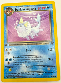 Pokemon Karte TCG Aquana 45/82 1.Team Rocket Holo Vintage Deutsch GD - Image 1