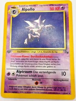 Pokemon Karte TCG Alpollo 21/62 1. Fossil No Holo Rare Vintage WOTC LP Deutsch - Image 1