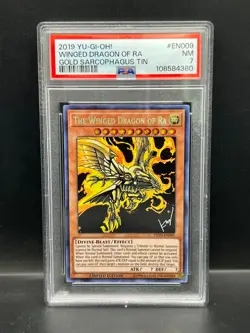 Yugioh PSA 7 NM The Winged Dragon of Ra TN19-EN009 Secret Rare Limited S#4380 - Image 1