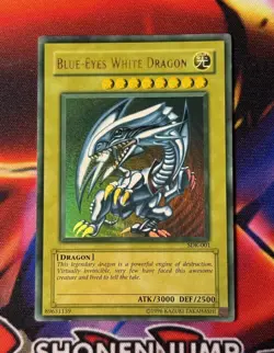 YuGiOh Blue Eyes White Dragon SDK-001 Heavy/Max Faded Misprint Ultra Rare MP - Image 1