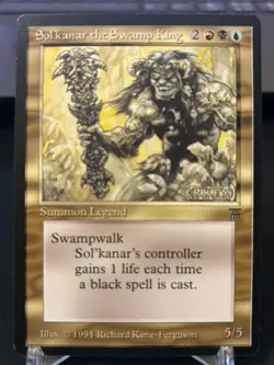 Magic the gathering MTG Legends Sol'kanar the Swamp King Never Played NM - Image 1