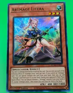 Yugioh Artmage Litera Super Rare DUAD - Image 1