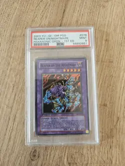 PSA 9 Reaper on the Nightmare 1st Edition PGD-078 Pharaonic Guardian YuGiOh 2003 - Image 1