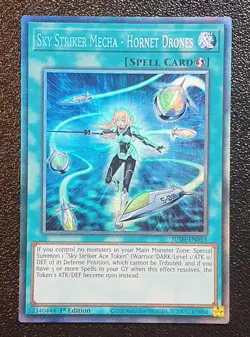 Yugioh JUSH-EN053 Sky Striker Mecha - Hornet Drones Collectors Rare 1st MINT 10 - Image 1