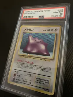 PSA 10 Ditto Holo Fossil Edition Pokemon Card Japanese 1997 #132 Gem Mint Rare - Image 3
