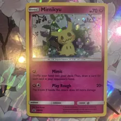 Pokemon Sun & Moon Promo - Mimikyu SM163 Cosmos Holo TCG Team Up Blister Card - Image 1