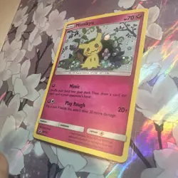 Pokemon Sun & Moon Promo - Mimikyu SM163 Cosmos Holo TCG Team Up Blister Card - Image 2