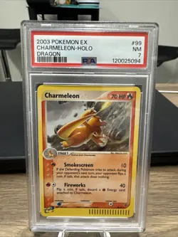 Pokemon TCG Charmeleon EX Dragon 99/97 Holo Secret Rare Card PSA7 - Image 1