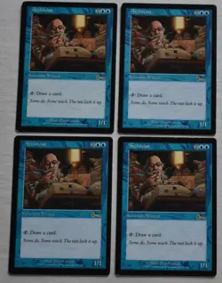 MTG Lot 4x Archivist Rare Blue Wizard Creature - Image 2