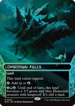 Lumbering Falls (0024) (Borderless) - Near Mint MTG Stellar Sights - Image 1