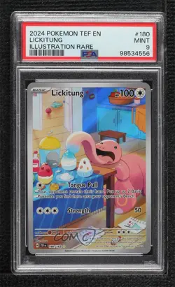 Lickitung Illustration Rare Pokemon SV05: Temporal Forces PSA 9 MINT 0m4q - Image 1