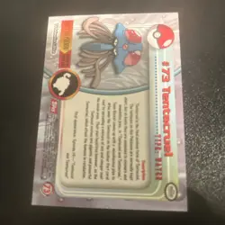 #73 Tentacruel, Pokemon TCG Red Logo Topps TV Animation Edition, Reg, NM - Image 2