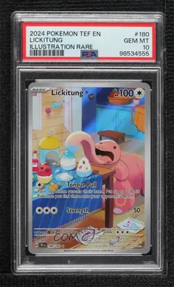 Lickitung Illustration Rare Pokemon SV05: Temporal Forces PSA 10 GEM MT 0m4q - Image 1