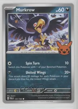 Murkrow Pokemon Scarlet & Violet Trick or Trade BOO-ster #131 11xq - Image 1