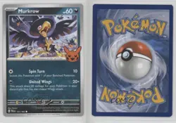 Murkrow Pokemon Scarlet & Violet Trick or Trade BOO-ster #131 11xq - Image 3