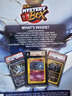 BIG 4 BOX POKEMON MYSTERY BUNDLE With 4 Booster Packs & 4 VINTAGE GRADED CARDS - Image 5
