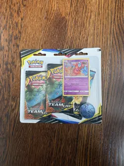 Pokemon TCG Sun and Moon Team Up 3 Pack Blister Booster Pack - RARE & SEALED - Image 3
