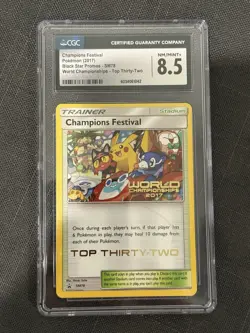 Pokemon 2017 Champions Festival Promo SM78 World Championship Top Thirty-Two 8.5 - Image 1