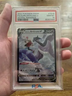 2022 FA/GALARIAN ARTICUNO V TG16 POKEMON ASTRAL RADIANCE PSA 10 GEM MINT - Image 1