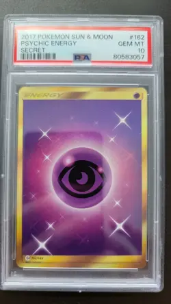 2017 PSA 10 PSYCHIC ENERGY Sun & Moon SECRET RARE #162/149 Pokemon TCG - Image 1