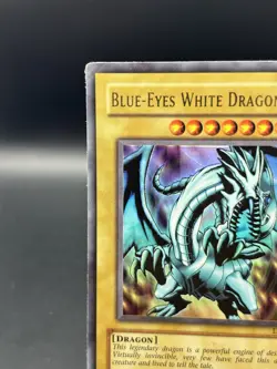 Blue-Eyes White Dragon LOB-001 Ultra Rare Unlimited OG HP/DMG YuGiOh! - Image 4