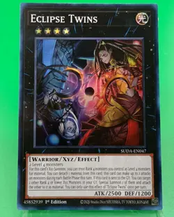 Yugioh! TCG - Eclipse Twins - Super Rare - SUDA-EN047 - Supreme Darkness - 1st - Image 1
