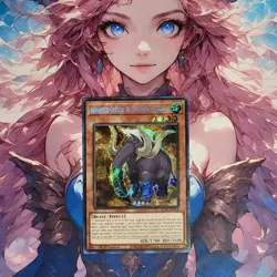 Yugioh - Advanced Crystal Beast Amber Mammoth - BLCR-EN014 - SCR - 1st Ed - NM - Image 1