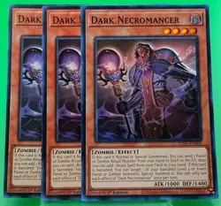 3x Yugioh Dark Necromancer Super Rare SUDA LP - Image 1