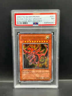 Yugioh PSA 7 NM Slifer the Sky Dragon GBI-001 Ultra Rare GBA Promo 2003 S#4387 - Image 1