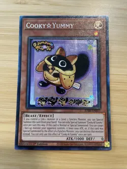 Yugioh! 1x Cooky☆Yummy JUSH-EN017 Collector's Rare 1st Ed NM - Image 1