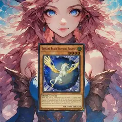 Yugioh - Crystal Beast Sapphire Pegasus - BLCR-EN053 - Ultra Rare - 1st Ed - NM - Image 1