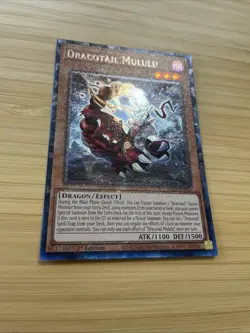 Yugioh! 1x Dracotail Mululu JUSH-EN005 Collector's Rare 1st Ed NM - Image 2
