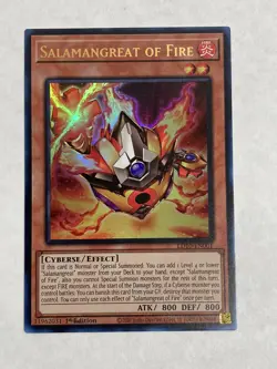 Salamangreat Of Fire 1st Ed Yugioh Soulburning Volcano Near Mint LD10-EV001 - Image 1