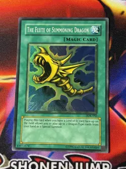 YuGiOh The Flute of Summoning Dragon SDK-042 Unlim Heavy Faded Misprint NM/VLP - Image 1